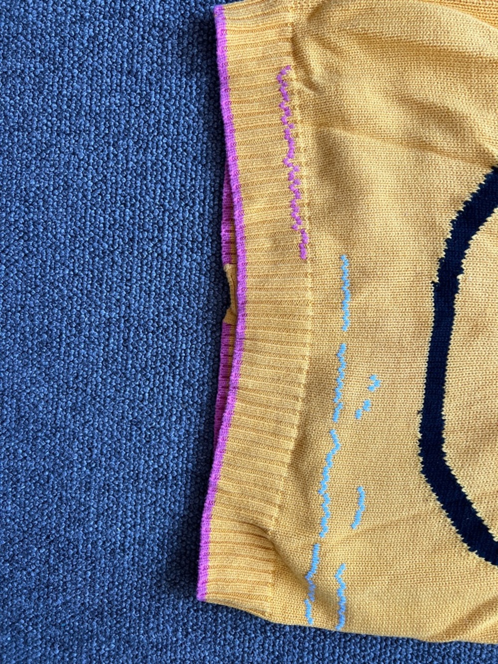 Yellow Button-Front Cardigan with Pink Contrast Trim - Picture 6 of 7